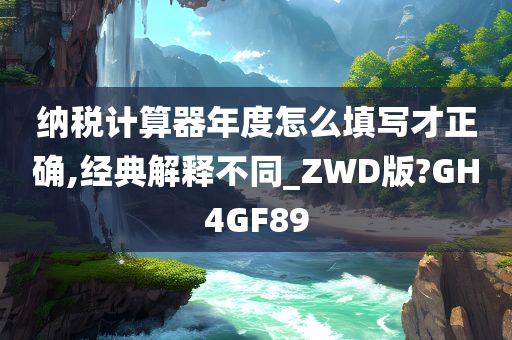 纳税计算器年度怎么填写才正确,经典解释不同_ZWD版?GH4GF89