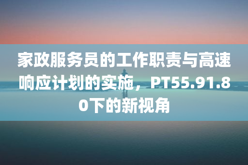 家政服务员的工作职责与高速响应计划的实施，PT55.91.80下的新视角