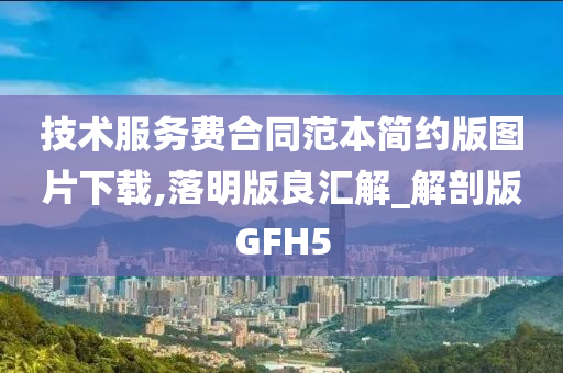 技术服务费合同范本简约版图片下载,落明版良汇解_解剖版GFH5